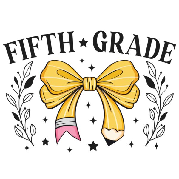 Fifth Grade Pencil Bow Thumbnail