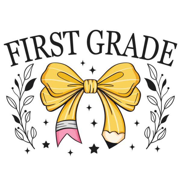 First Grade Pencil Bow Thumbnail