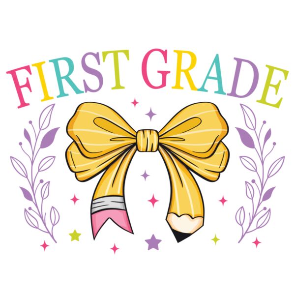 First Grade Pencil Bow Thumbnail