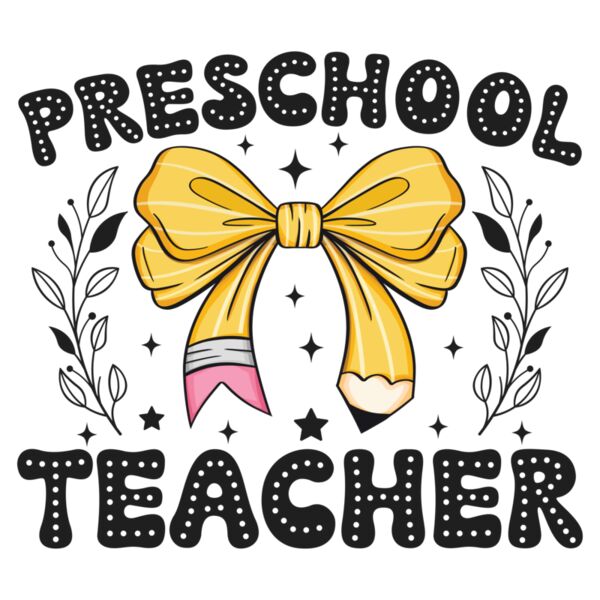 Preschool Teacher Pencil Bow Thumbnail