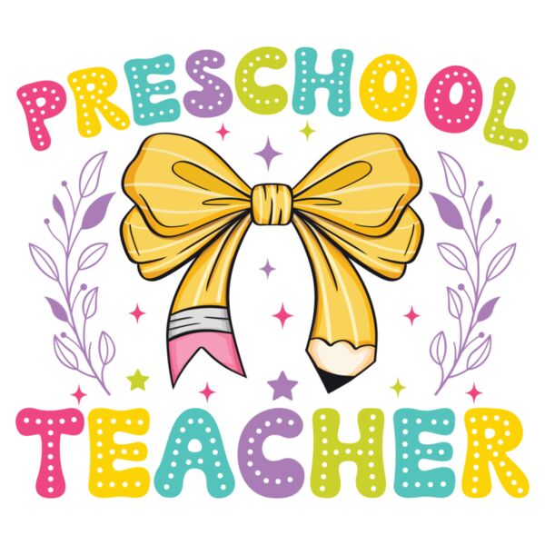 Preschool Teacher Pencil Bow Thumbnail