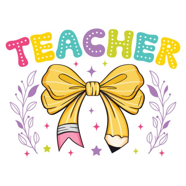 Teacher Pencil Bow Thumbnail