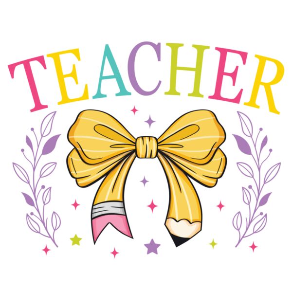 Teacher Pencil Bow Thumbnail