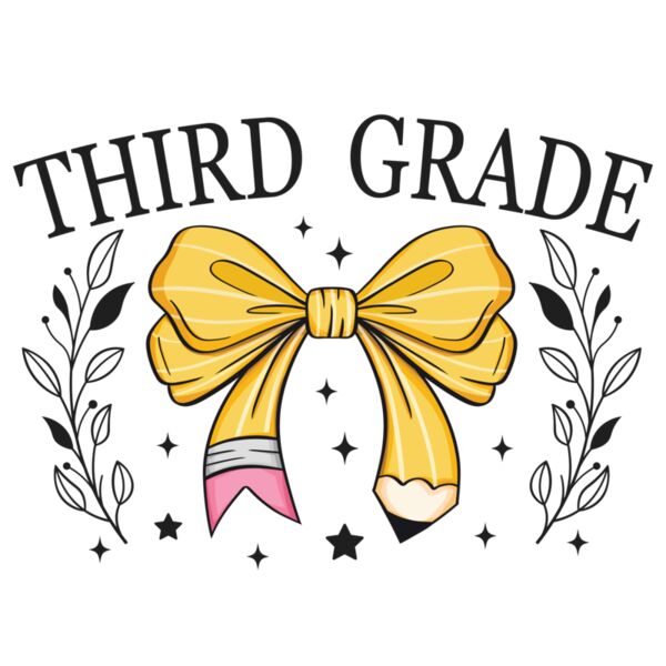 Third Grade Pencil Bow Thumbnail
