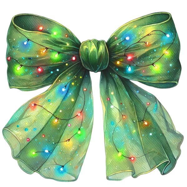 Green Bow Fairy Lights Thumbnail