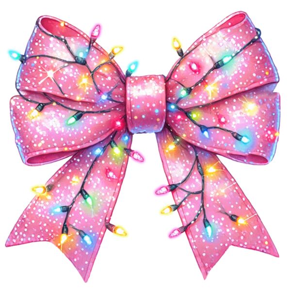 pink shimmer bow Thumbnail