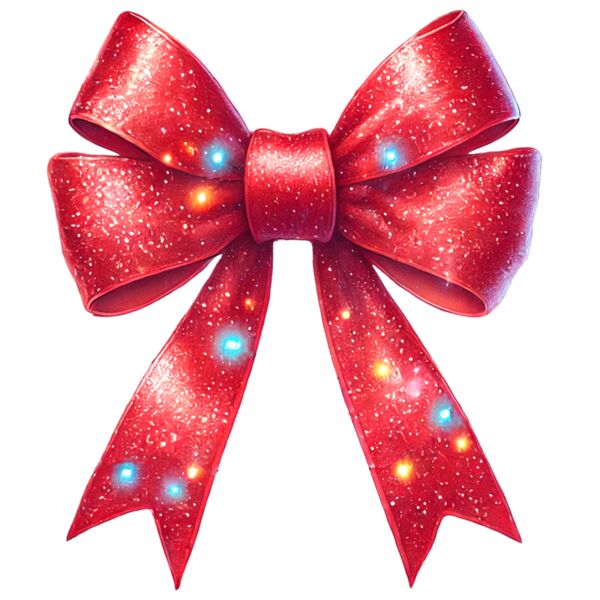 Red Shimmer Bow Thumbnail