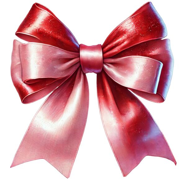 Shimmer Red Pink Bow Thumbnail