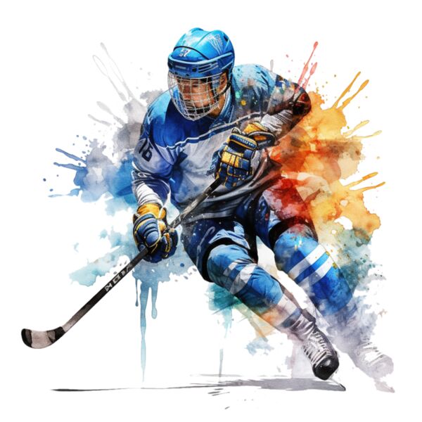 Colorful Hockey Player  1  Thumbnail