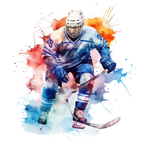 Colorful Hockey Player  2  Thumbnail