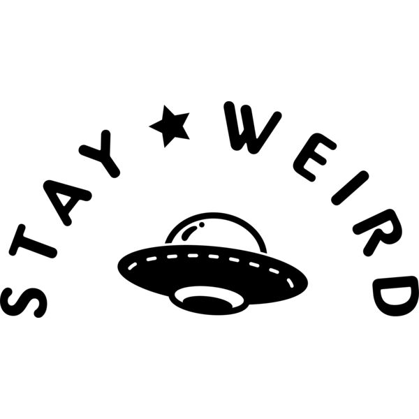 STAY WEIRD  black  Thumbnail
