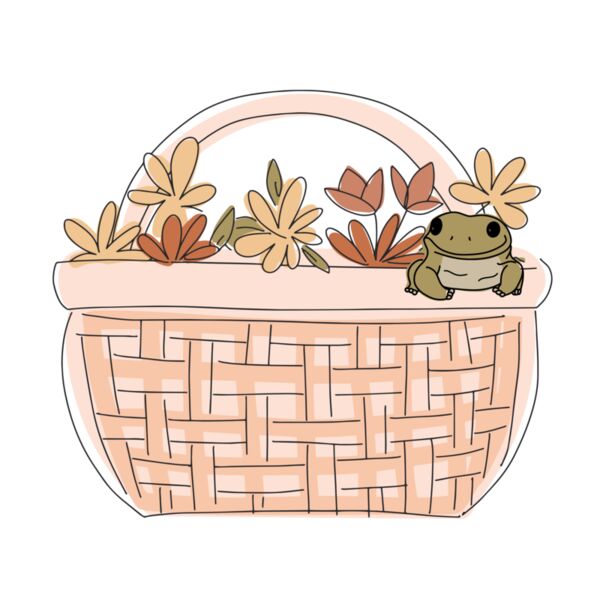 Flower Basket with Frog Thumbnail