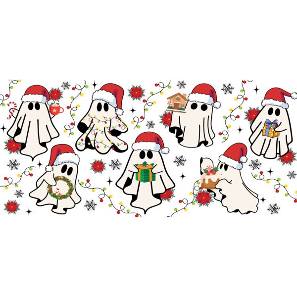 Santa Ghost 16oz Libbey can wrap Thumbnail